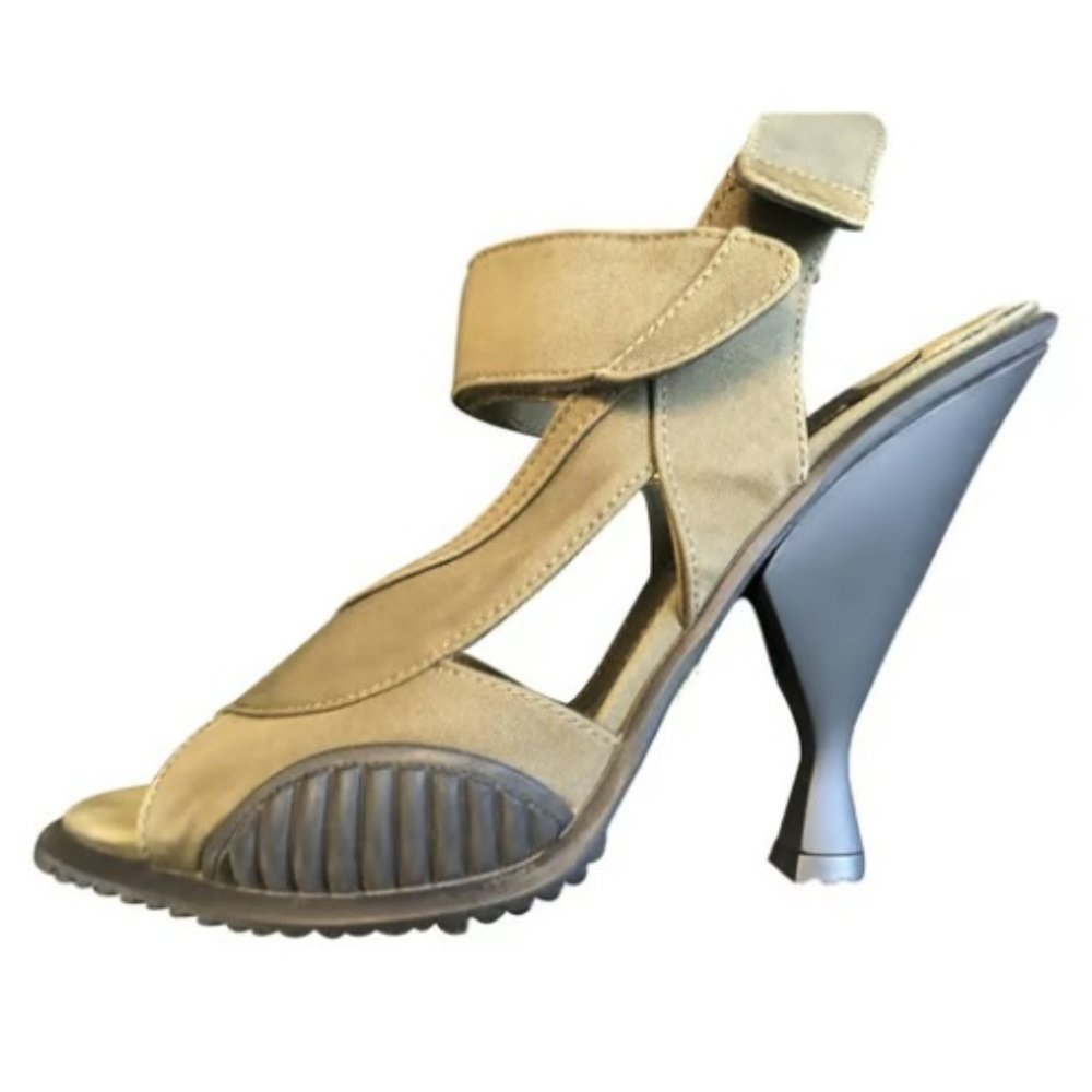 Prada Army Green Khaki Heels